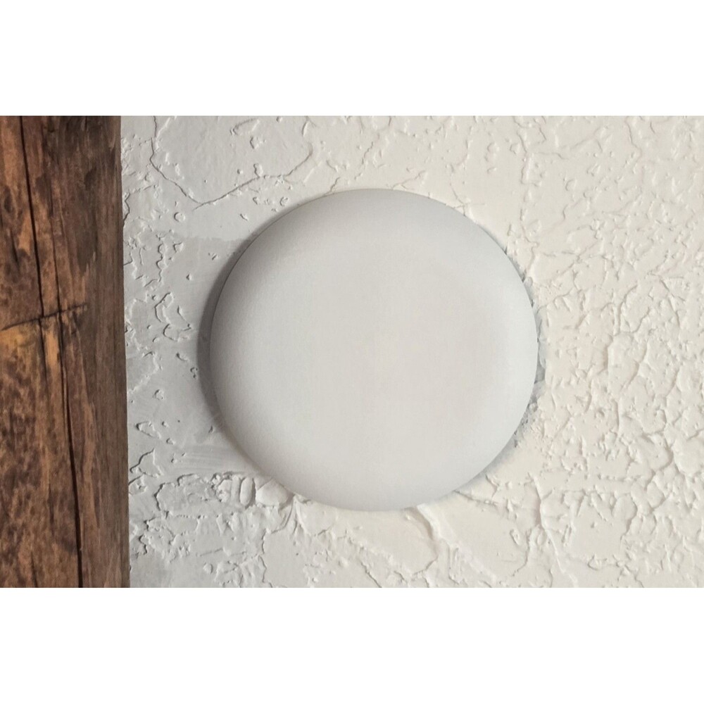 White Ceiling Cover Plate Round Electrical Box Cover Paintable w/ Screws 3.5-4"